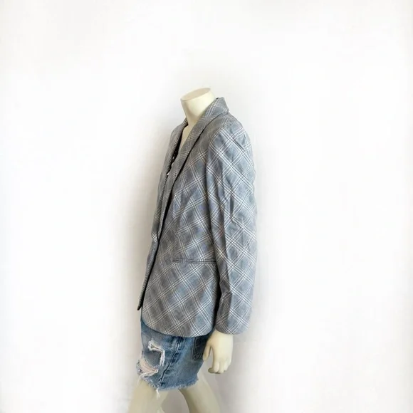 Rebecca Taylor windowpane plaid double breasted jacket blazer size 8 - Picture 6 of 10